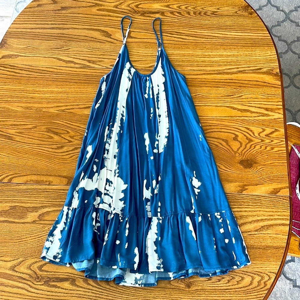 Beautiful Blue Tie Dye Beach Dress